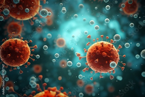 Ebola virus close up image, corona virus