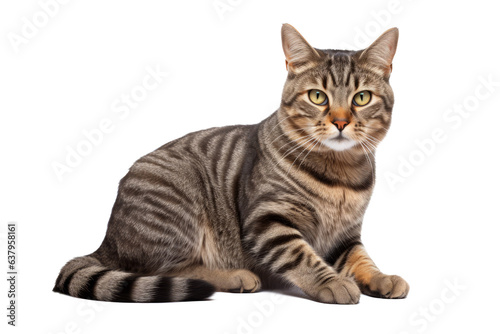 Tabby Cat Isolated On White