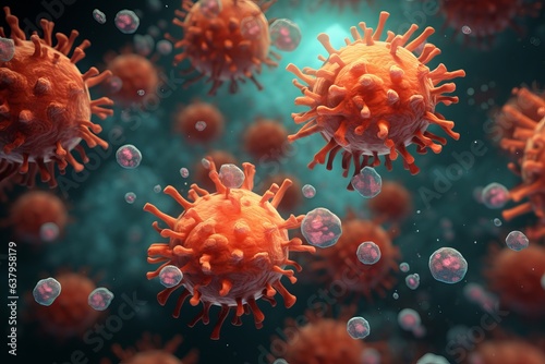 Ebola virus close up image, corona virus © Azhar
