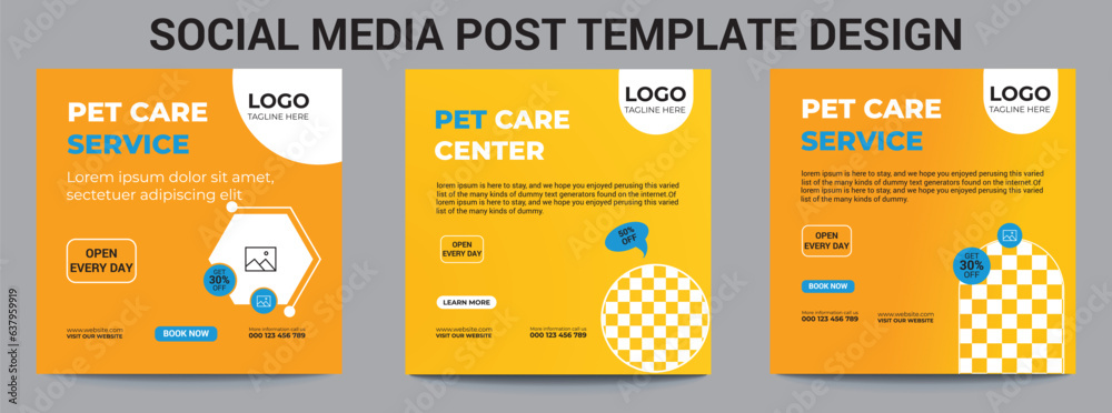 Naklejka premium Pet shop banner for social media post and story template