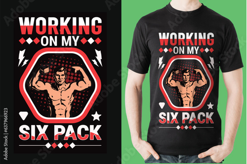 Asha Khatun - Best Gym Fitness T Shirt Design Bundle . six pack T shirt  photo