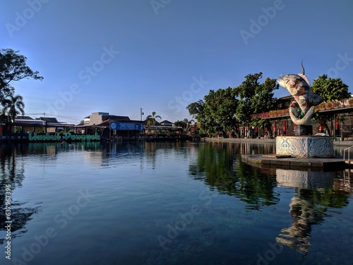 Umbul Ponggok is a natural spring water swimming pool. Fresh and clean water