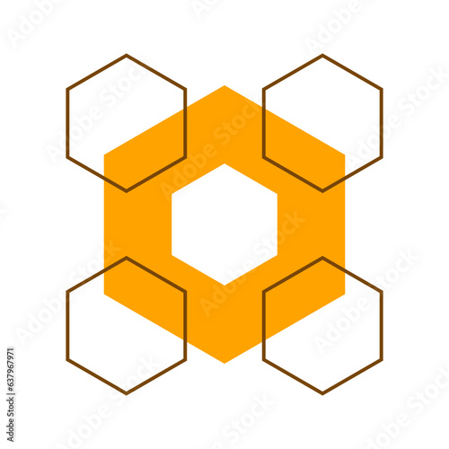 Fototapeta Naklejka Na Ścianę i Meble -  Hexagon Pattern Shape