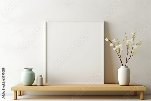 Minimalistic Frame Mockup  Elegance in Neutral Tones 