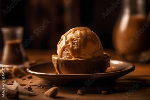 sweet, creamy caramel ice cream 