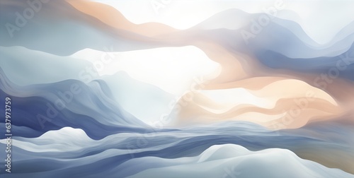 Background images and light textures The ethereal white wave looks clean and clear. It can be designed as a background for various events. Generative AI