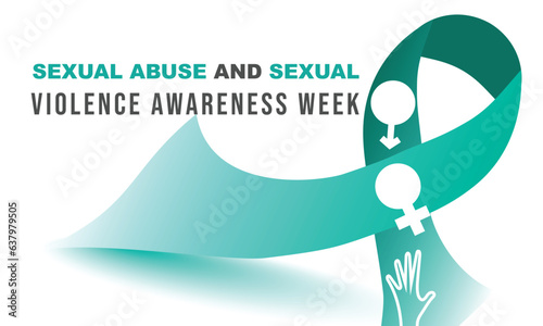 Sexual Abuse and Sexual violence awareness week. background, banner, card, poster, template. Vector illustration.