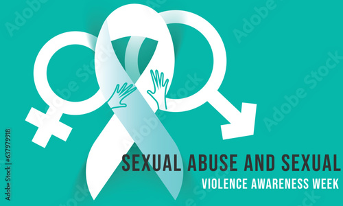 Sexual Abuse and Sexual violence awareness week. background, banner, card, poster, template. Vector illustration.