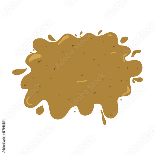 Diarrhea, loose stools. Symptom of health problems. Vector illustration in hand drawn style.