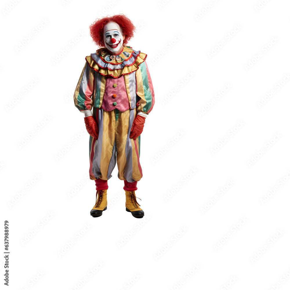 clown isolated on transparent background