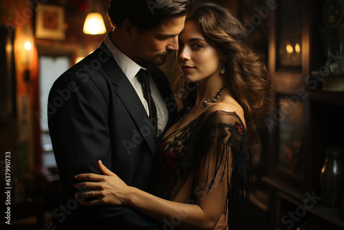 Dancing the Tango Close Embrace, Feeling Safe and Loved in Each Other's Arms   © Лариса Лазебная