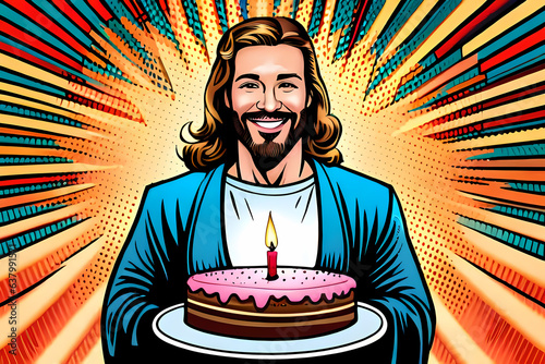 Christmas - Jesus with birthday cake