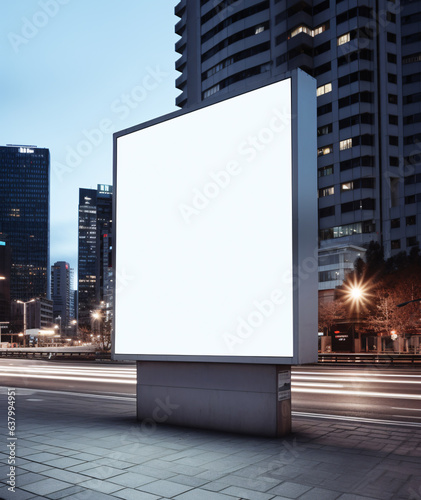 Outdoor mockup of a blank information poster