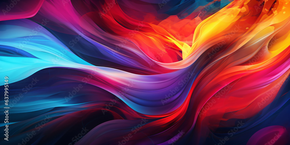 abstract colorful background with smooth wavy lines
