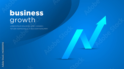blue arrows of business sale growth