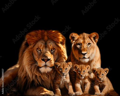 lion and lioness isolated