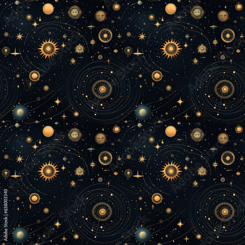 Outer space seamless background pattern
