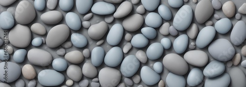 black and white pebbles texture. Wet small stones background for design. © Lokesh