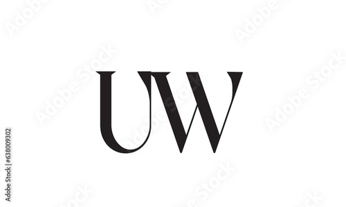 UW, WU , U , W, Abstract Letters Logo Monogram photo