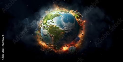 planet in space destroy ultra hyper realistic photo from earth from universe destroy Hd wallpaper