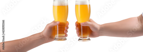 Hand holding glass of beer, lager, alcohol, mug, IPA Beer, beverage, ale, PNG, Transparent, isolate.
