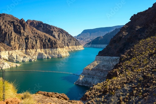 Unveiling Nature's Impact: 4K Video of Hoover Dam with Remarkably Low Water Levels