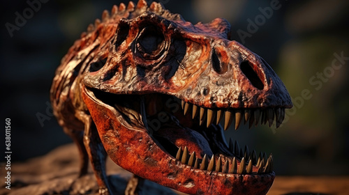 Tyrannosaurus Rex Skull Fossil © Andrii 