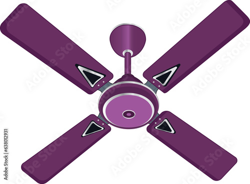 electric ceiling fan of purple color
