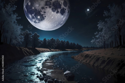 moon over water