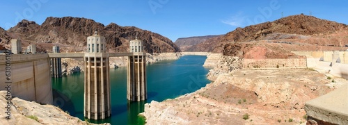 Unveiling Nature's Impact: 4K Video of Hoover Dam with Remarkably Low Water Levels
