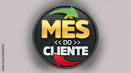selo 3d ''mês do cliente''