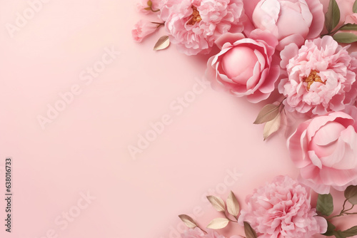 Pink Infusion: Peony Rose Fusion on Subtle Background