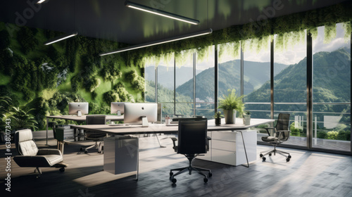 A professional office with a view of nature