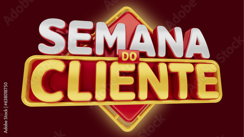 selo 3d ''semana do cliente''
