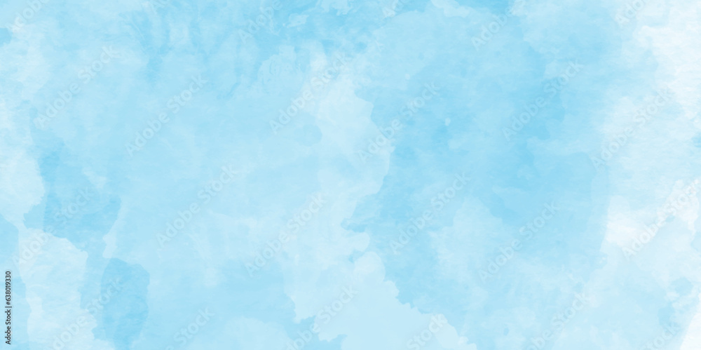 Abstract sky blue watercolor background, Shinny and cloudy blue sky background, Natural sky blue vector illustration.	