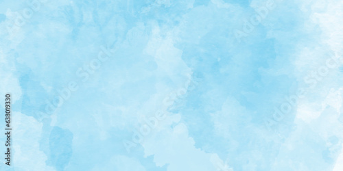 Abstract sky blue watercolor background, Shinny and cloudy blue sky background, Natural sky blue vector illustration. 
