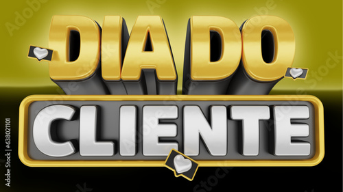 selo 3d ''dia do cliente''