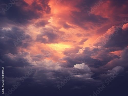 background wallpapers with Panorama dark clouds sunset © de.fusum