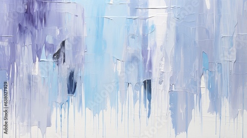 Abstract oil painting on canvas. Paint spots. Paint strokes shades of blue colors created with Generative AI technology.