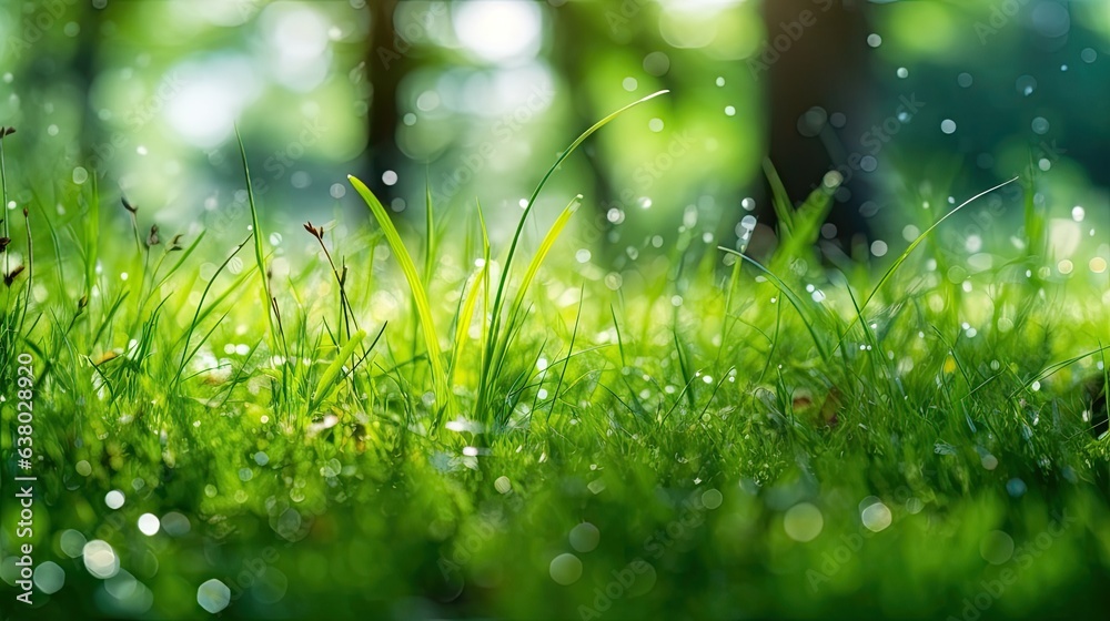 A grassy section, as well as trees in the naturally green background, are out of focus. season summer Background blur with bokeh A grassy section, as well as trees in the naturally green background, are out of focus. season summer Background blur with bokeh