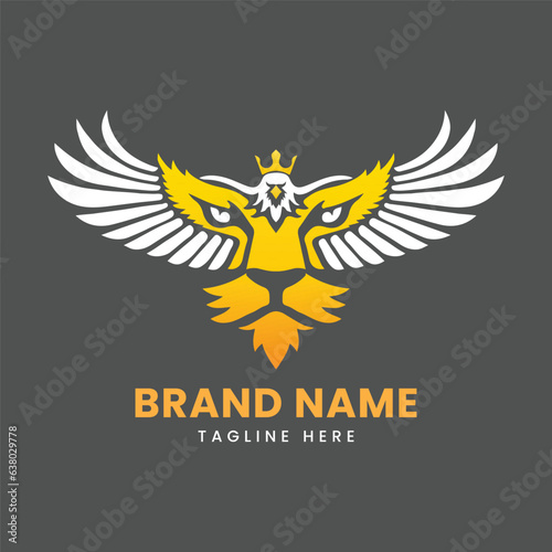 Lion King logo design vector