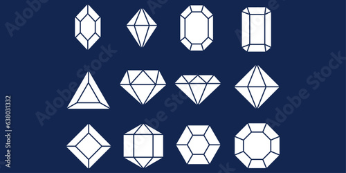 White jams. Gemstones in white. A selection of various forms of jewelry, executed in white.