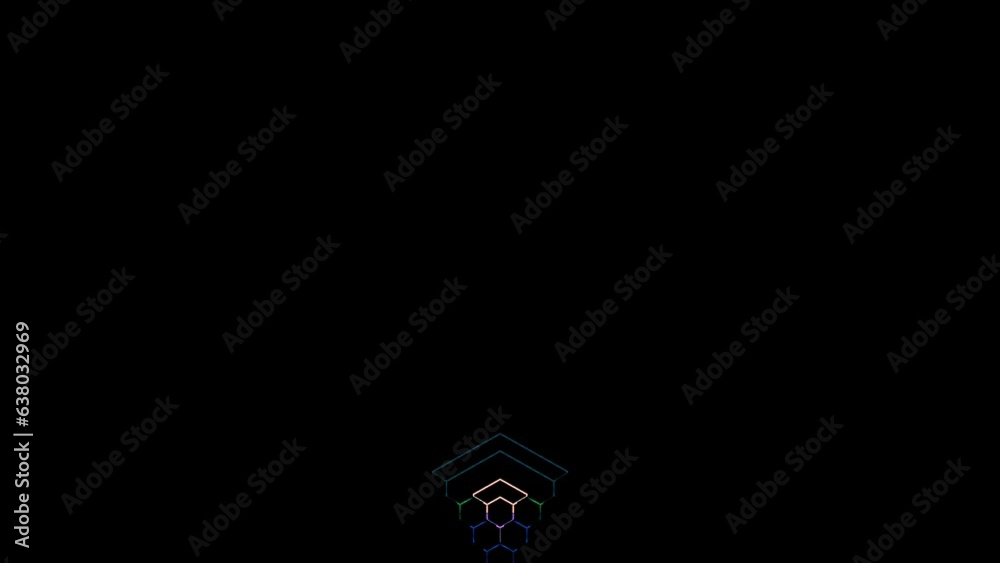 Beautiful videos that glow, shine brightly that regulate subtle movements with colorful stripes on a black background Beautiful videos that glow, shine brightly that regulate subtle movements with colorful stripes on a black background