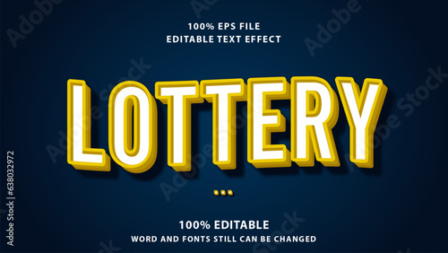 Lottery text style.