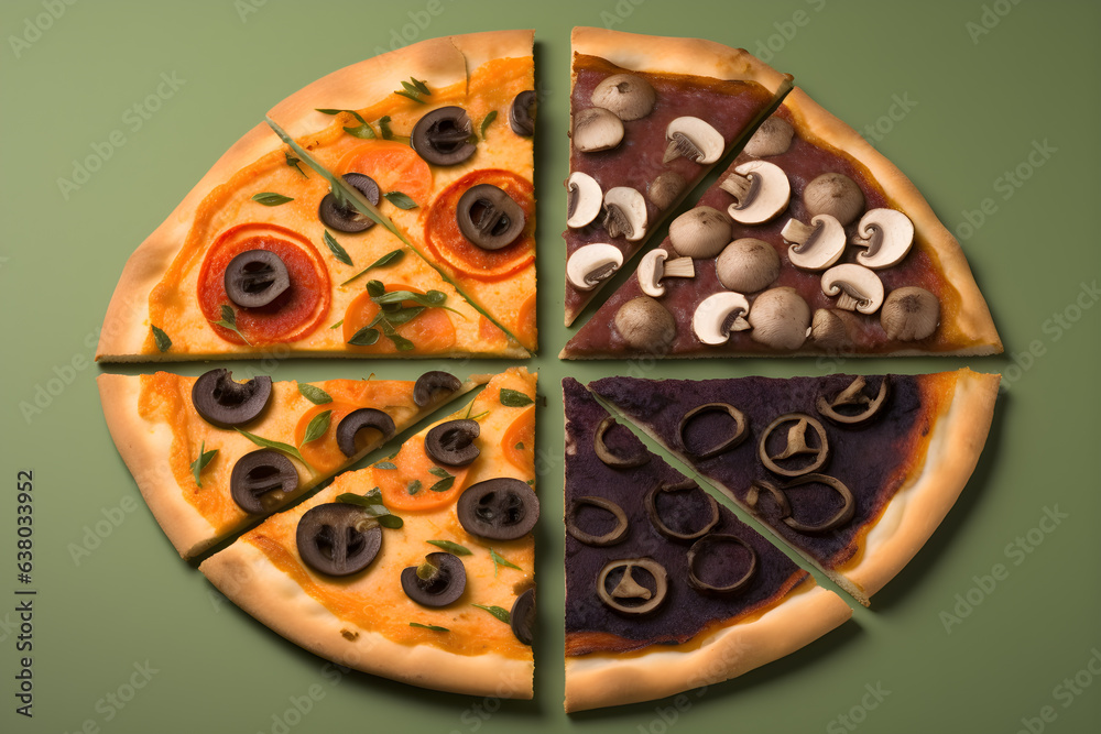 Healthy Salad on Green Plate Generative ai Healthy Salad on Green Plate Generative ai