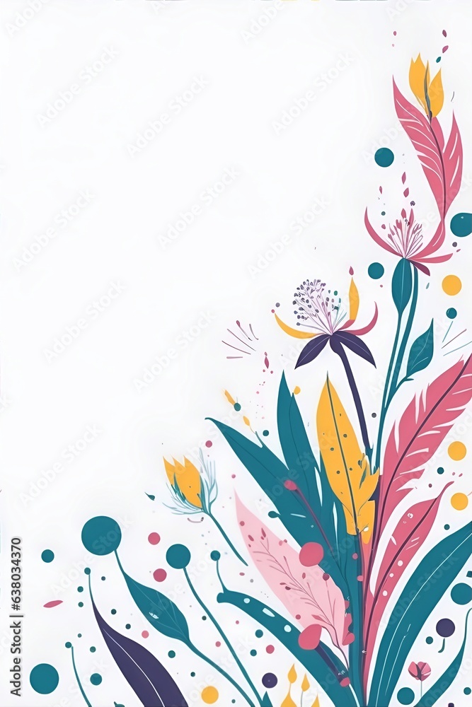 Lilly flowers cartoon. AI generated illustration