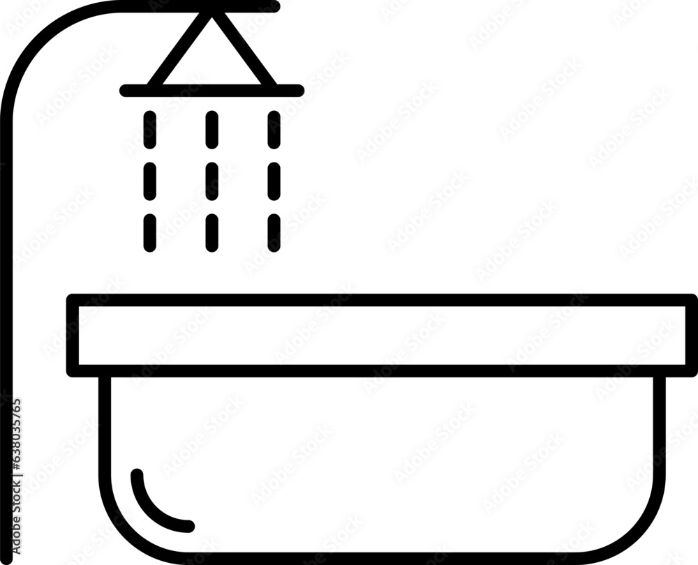bathtub line icon. minimal, thin, simple and clean. used for logo, symbol, sign, web, mobile and infographic bathtub line icon. minimal, thin, simple and clean. used for logo, symbol, sign, web, mobile and infographic