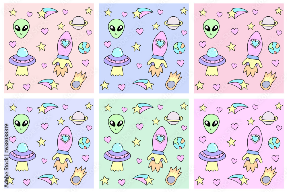 Set de objetos del espacio