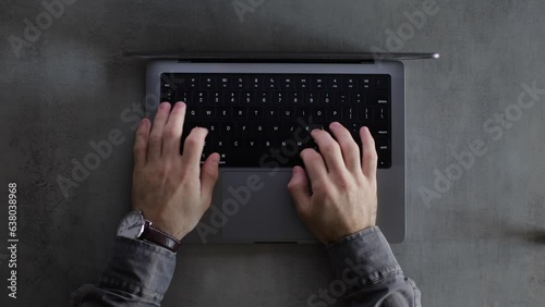 Businessman typing on a computer keyboard