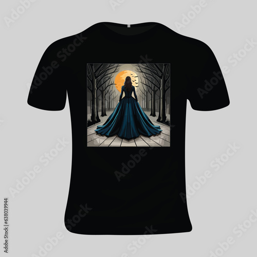 A night ghoul Halloween t-shirt design